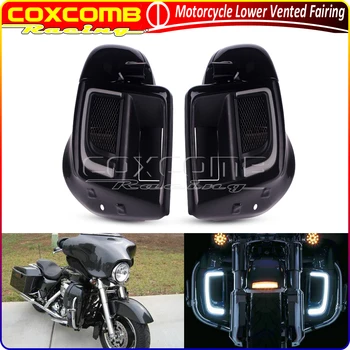 Harley Touring yol kral Sınırlı Electra FLRT 2014-2020 Motosiklet LED Fairing Alt bacak ısıtıcısı Bacalı izgaralar ışık kitleri