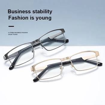 Paslanmaz Çelik Okuma Okuyucu Erkek İş optik Gözlük 3 3.5 +1.0 1.5 2.0 2.5 4.0 Presbyopic Erkek Gözlük 