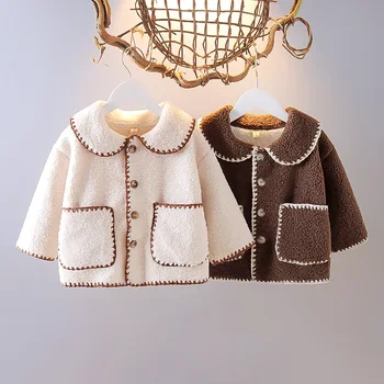 Sevimli Yenidoğan Bebek Ceket Prenses Küçük Kız Ceket Kış Sıcak Çocuk Giyim Manteau Enfant Fille Toddler Kız Elbise