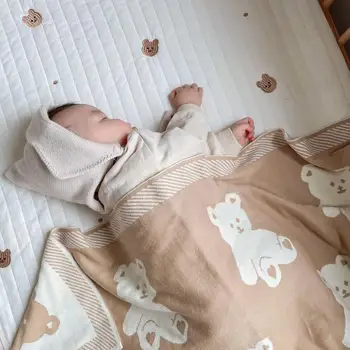 Uyku Battaniye Rahat Uygun Ayı Desen Kırışıklık dayanıklı Uyku Battaniye