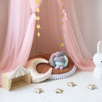 Yaz Çocuk Çocuk Yatak Cibinlik Romantik Bebek Kız Yuvarlak Yatak Cibinlik Yatak Örtüsü Yatak Gölgelik Çocuk Kreş CA
